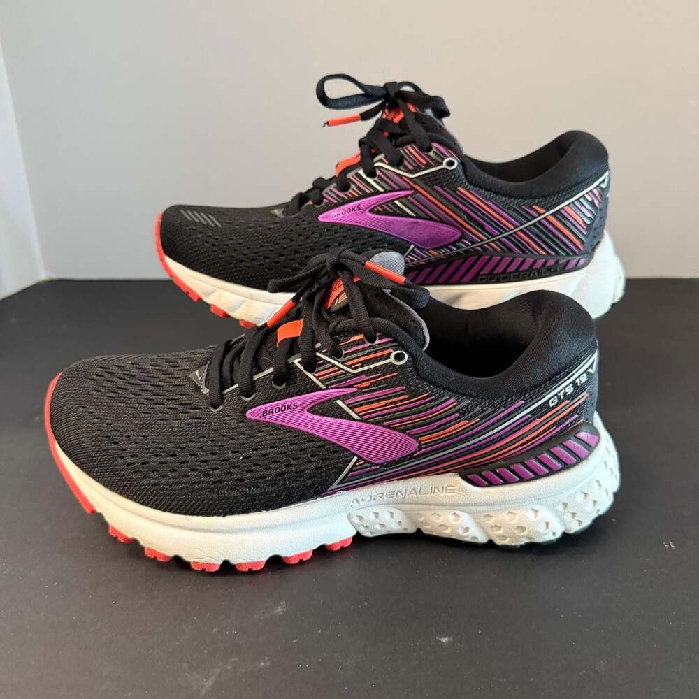 Brooks Adrenaline‎ GTS 19 Women's Running Shoes Black Purple Size 7
